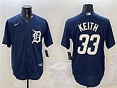 Men's Detroit Tigers #33 Colt Keith Navy Cool Base Stitched Jersey,baseball caps,new era cap wholesale,wholesale hats